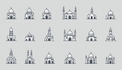 Wall Mural - illustration of a city or mosque