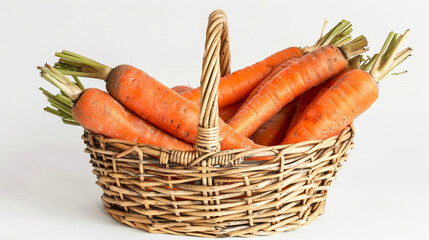 Canvas Print - carrots in basket