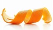 © Matcha_09 - Single fresh orange peel in a natural curl, isolated on white