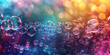 © Abstract Delusion - Abstract background with dynamic sparkling water bubbles and bright colors, creating an energetic and playful feel, suitable for promoting sodas or fizzy drinks