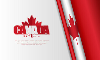 Wall Mural - Canada day background or banner design template celebrated on July 1st. Canada independence day background