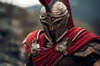 © My Beautiful Picture - Spartan War. Spartan warrior with landscape in the background. Topics related to ancient Greece and the Spartans. Fights in ancient Greece. Historical reconstitution. Eternal ancient Greece. Video gam