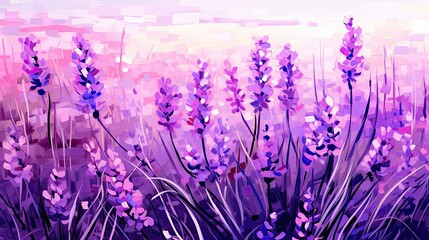 Wall Mural - lavender in the field