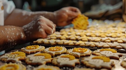 Wall Mural - Creating Semperit Cookies for Eid Festivities