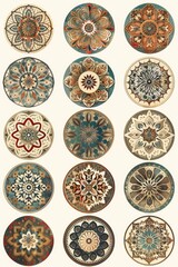 Wall Mural - Diverse plate designs