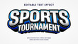 © hiznysyahril - Sports Tournament 3d editable text effect style game template
