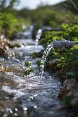 Canvas Print - Discover cutting-edge aquifer sustainability techniques that safeguard both water availability and ecosystem health for the future.