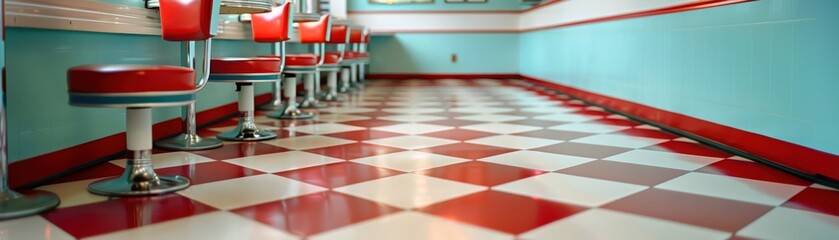 Wall Mural - Retro diner interior