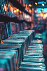 Wall Mural - Rows of vinyl records 