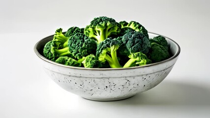 Wall Mural -  Fresh and vibrant broccoli in a bowl