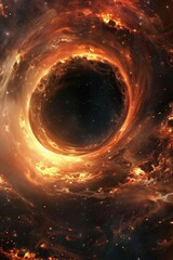 Wall Mural - Space abstract background, supermassive black hole