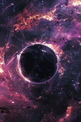 Wall Mural - Space abstract background, supermassive black hole