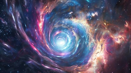 Wall Mural - Space abstract background, supermassive black hole