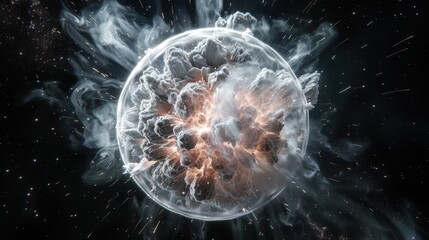 Wall Mural - Spectacular cosmic cloud explosion
