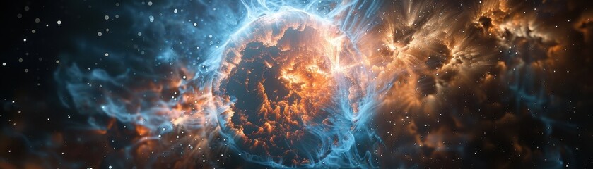 Wall Mural - Spectacular cosmic cloud explosion