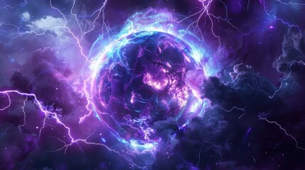 Wall Mural - Spherical electrical phenomena,