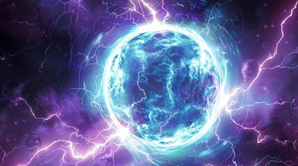 Wall Mural - Spherical electrical phenomena,