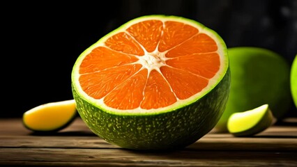 Canvas Print -  Freshly sliced citrus ready to brighten your day