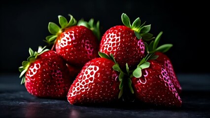 Poster -  Fresh and juicy strawberries perfect for a summer snack