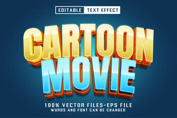 Poster - Cartoon Movie Editable Text Effect