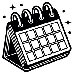 Aufkleber - a bright idea for a planning schedule with a flat style coloring pages
