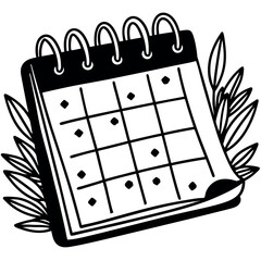 Aufkleber - a bright idea for a planning schedule with a flat style coloring pages