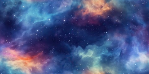 Wall Mural - ai generated. ai generative. color bright abstract space cosmic galaxy universe background with many