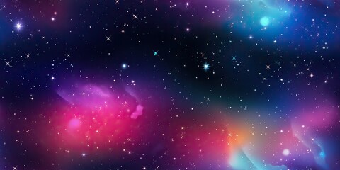 Wall Mural - ai generated. ai generative. color bright abstract space cosmic galaxy universe background with many