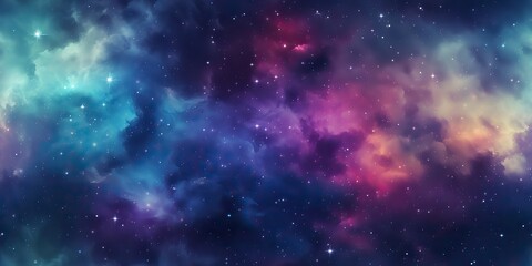 Wall Mural - ai generated. ai generative. color bright abstract space cosmic galaxy universe background with many