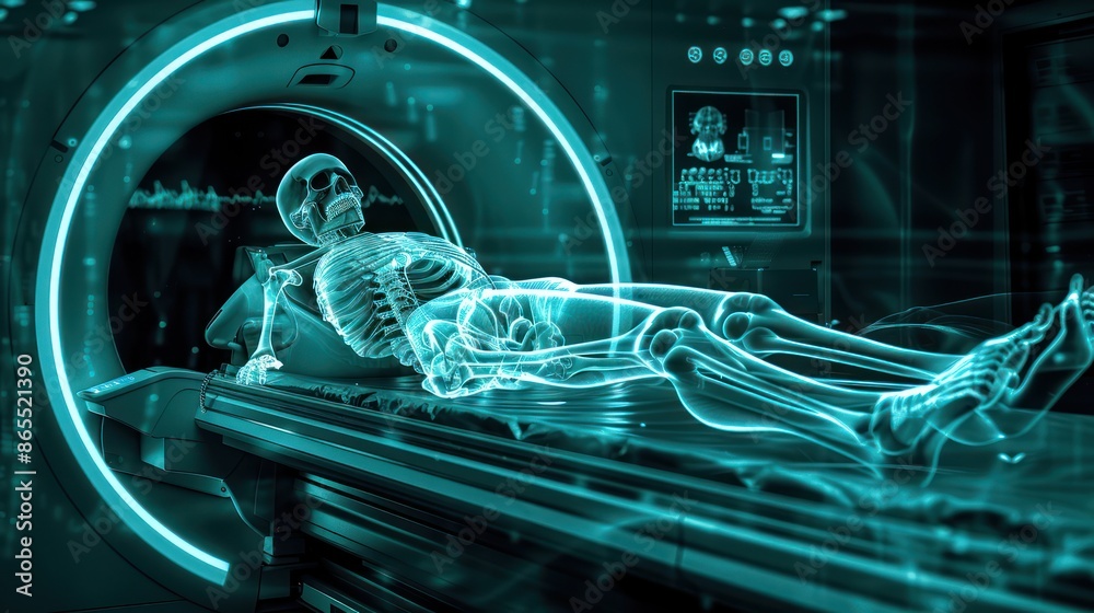 How to do an MRI scan of the body using a tunnel scan Stock ...