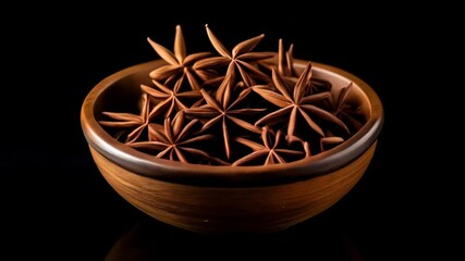 Canvas Print -  A bowl of star anise a key ingredient in many cuisines