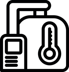 Poster - Modern digital thermometer is displaying the temperature reading