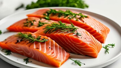 Sticker -  Deliciously fresh salmon fillets seasoned and ready to be savored