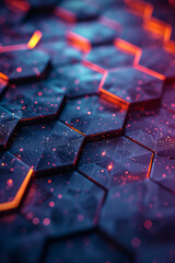 Poster - A modern, hexagonal heatmap with a cool color palette and clear, simple labels,