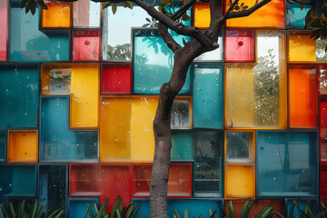 Poster - A creative tree map with colorful, nested rectangles and clear, simple labels,