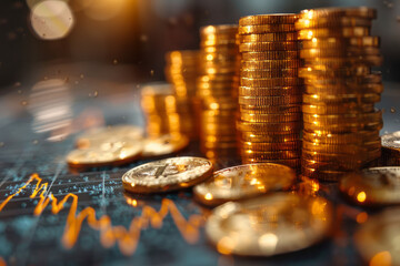 Leinwandbilder - A comparative line chart showing the trends of the US dollar index and the gold price,
