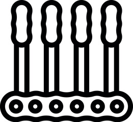 Poster - Simple icon of a conveyor belt system moving products along in a factory