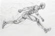 © Anthony Paz - A drawing of a Artistic in one-line drawing. Generative AI