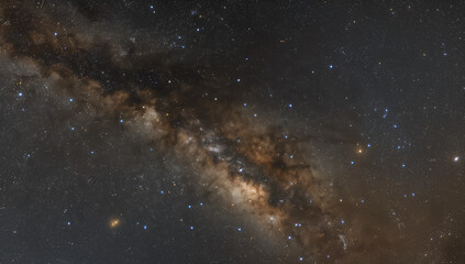 Wall Mural - a dark night sky with stars and the milky way galaxy
