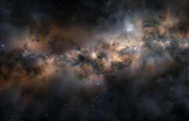 Wall Mural - a starry with galaxies and nebulas representing