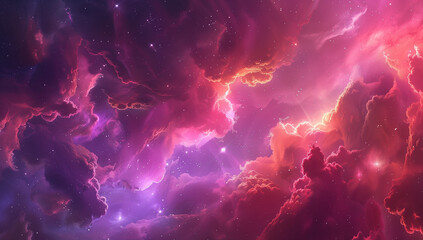 Wall Mural - a vibrant cosmic background with swirling nebulae