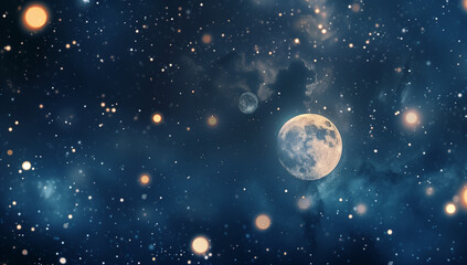Wall Mural - create an enchanting background featuring planets and stars, perfect for sci-fi or space-themed desi