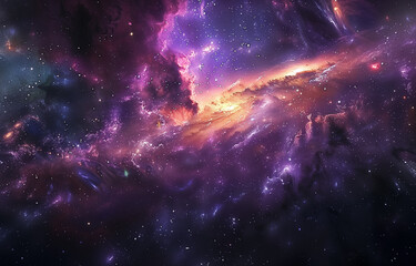 Wall Mural - the vastness of universe captured in an expansive