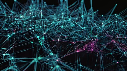 Poster - A network of lines and dots abstract background