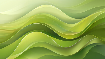 Poster - Abstract green background with soft lines and curves, creating an elegant and modern design for various applications