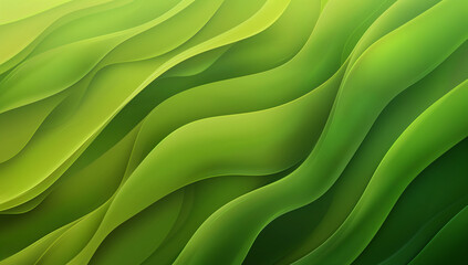 Poster - Abstract green background with soft lines and curves, creating an elegant and modern design for various applications