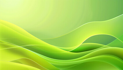 Poster - Abstract green background with soft lines and curves, creating an elegant and modern design for various applications