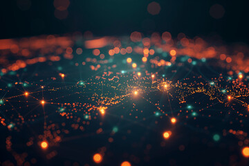 Poster - A network of glowing connections representing the power and impact that digital marketing can have on business growth.