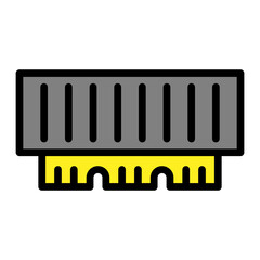 Ram Vector Filled Icon Design