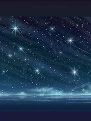 Wall Mural - night sky with stars